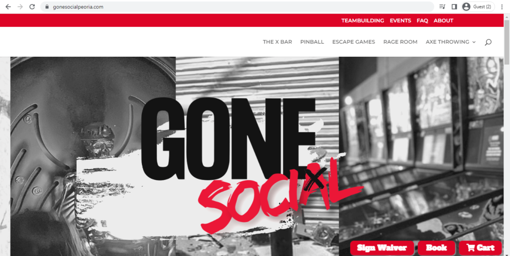 Homepage of Gone Social 
Link: https://gonesocialpeoria.com/