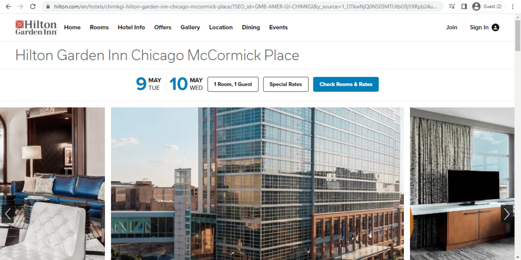 Homepage of Hilton Garden Inn Chicago McCormick Place
Link: https://www.hilton.com/en/hotels/chimkgi-hilton-garden-inn-chicago-mccormick-place/?SEO_id=GMB-AMER-GI-CHIMKGI&y_source=1_OTkwNjQ0NS03MTUtbG9jYXRpb24ud2Vic2l0ZQ%3D%3D