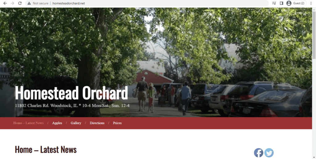 Homepage of Homestead Orchard 
Link: http://homesteadorchard.net/