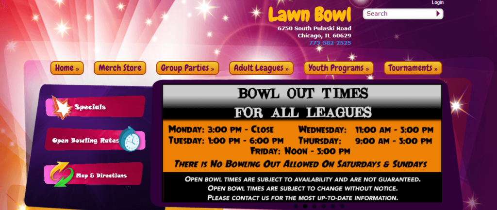 Homepage of  Lawn Bowl / lawnlanes.com


Link: https://www.lawnlanes.com/
