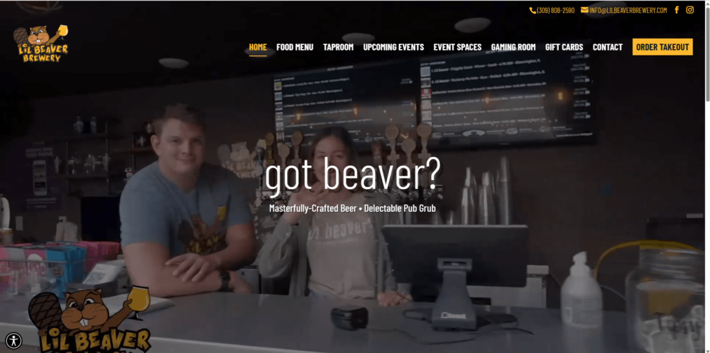 Homepage of Lil Beaver Brewery's website / lilbeaverbrewery.com