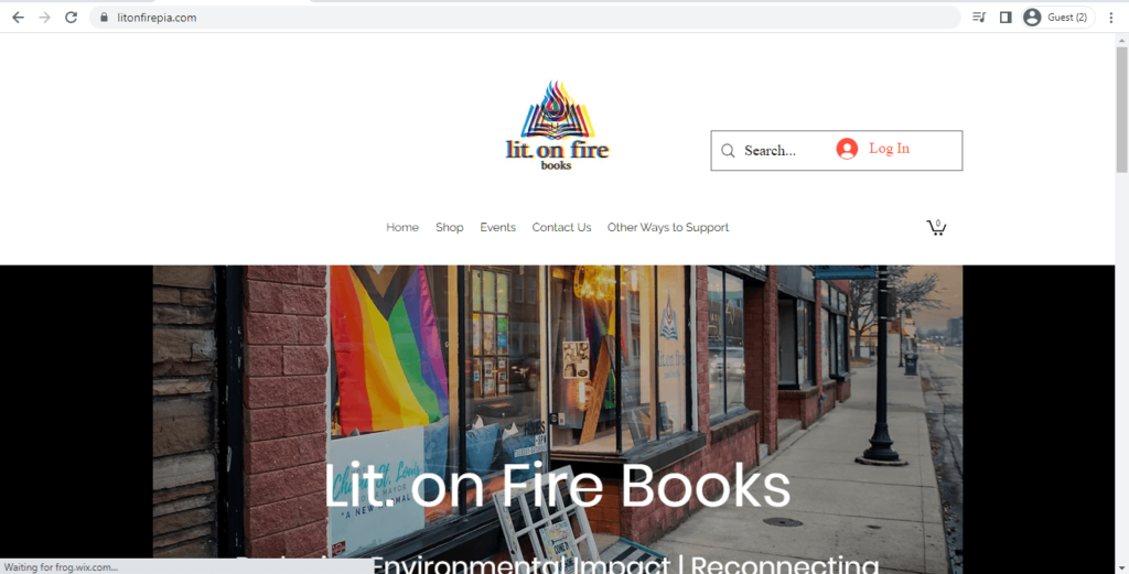Homepage of Lit. on Fire Books 
Link: litonfirepia.com