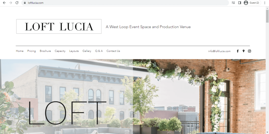 Homepage of Loft Lucia
Link: https://www.loftlucia.com/