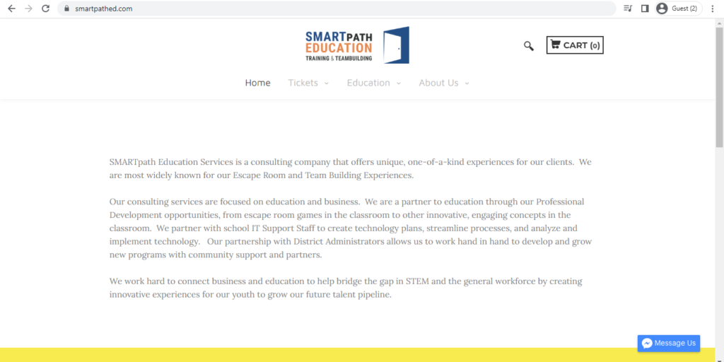 Homepage of SMARTpath Education 
Link: https://www.smartpathed.com/
