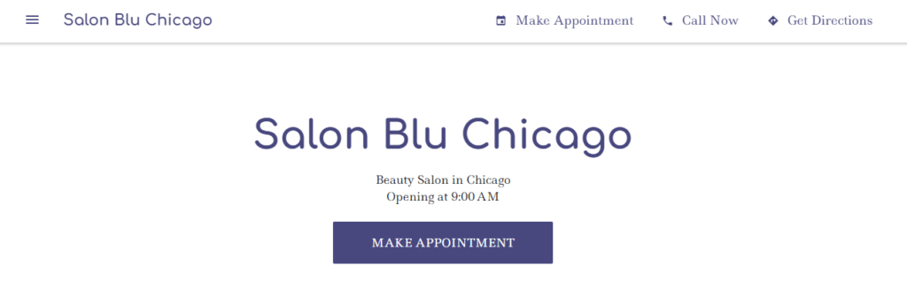 Homepage of Salon Blu Chicago / salonblu-beautysalon.business.site

Link: https://salonblu-beautysalon.business.site/
