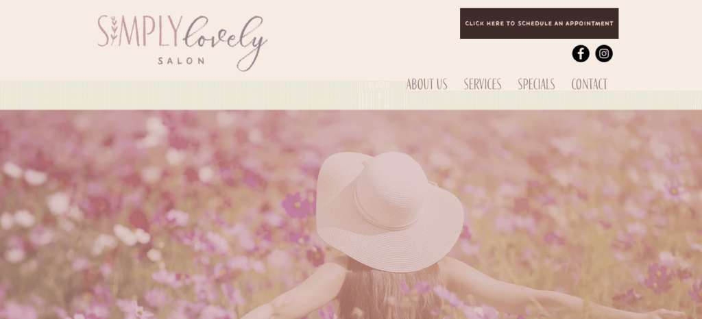 Homepage of Simply Lovely Salon / simplylovelysalon.com

Link: https://www.simplylovelysalon.com/
