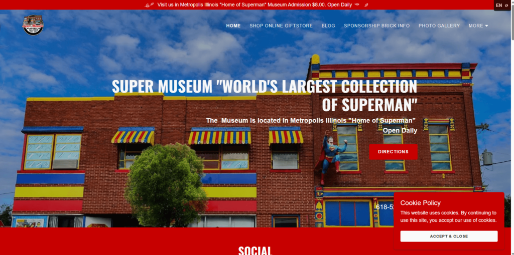 Homepage of Super Museum's website / supermuseum.com