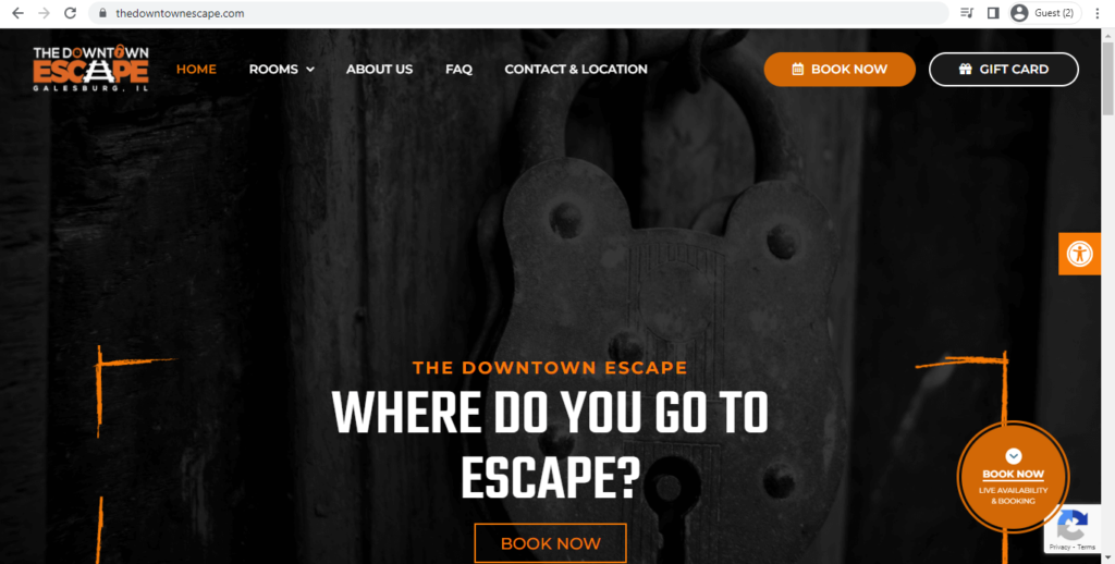 Homepage of The Downtown Escape 
Link: https://thedowntownescape.com/