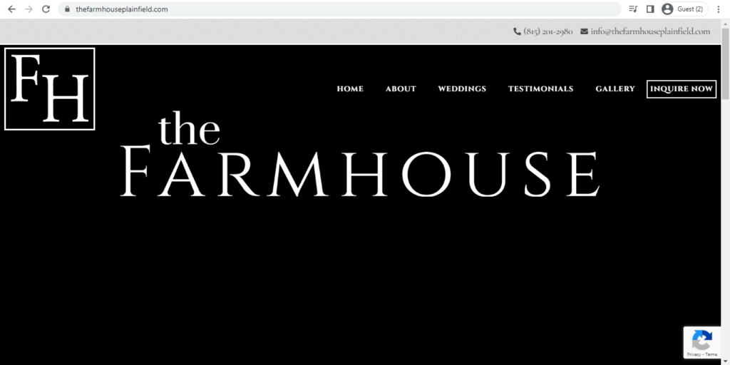 Homepage of The Farmhouse
Link: https://www.thefarmhouseplainfield.com/