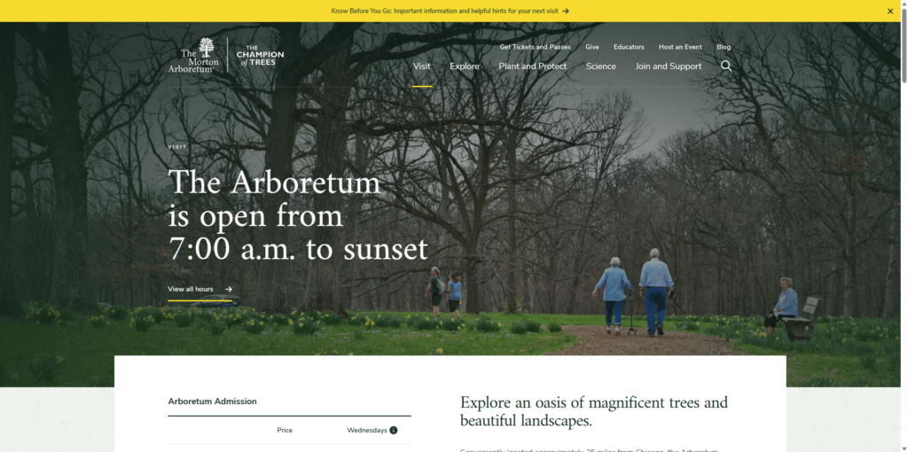 Homepage of Treetop Quest at The Morton Arboretum's website / mortonarb.org