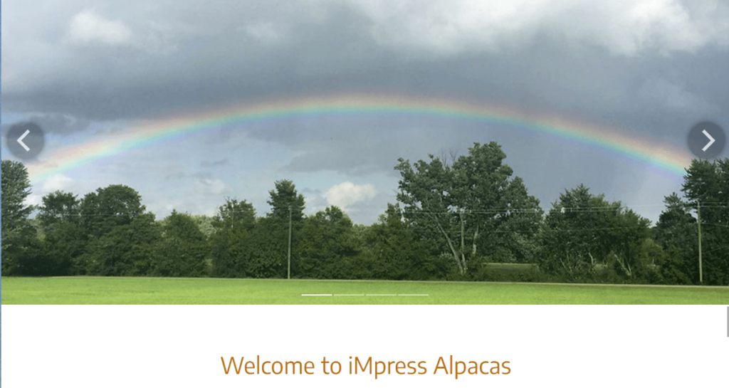 Homepage of iMpress Alpacas / impressalpacas.com

Link: https://www.impressalpacas.com/
