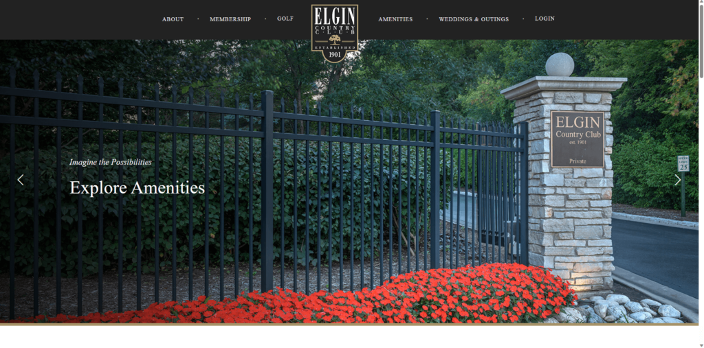 Homepage of the Elgin Country Club's website / www.elgincc.com