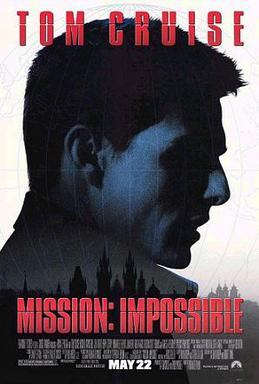 Official Release Poster for Mission: Impossible (1996) / Wikipedia / Copyright belongs to Cruise/Wagner Productions.

Link: https://en.wikipedia.org/wiki/Mission:_Impossible_(film)#/media/File:MissionImpossiblePoster.jpg