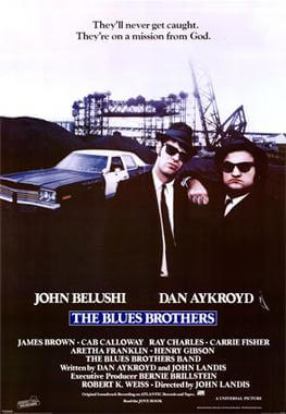 Official Release Poster for The Blues Brothers (1980) / Wikipedia / Copyright belongs to Universal Pictures.

Link: https://en.wikipedia.org/wiki/The_Blues_Brothers_(film)#/media/File:Bluesbrothersmovieposter.jpg