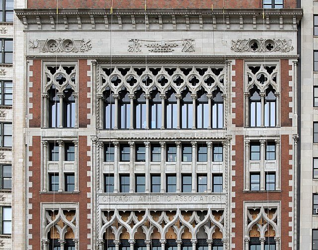 Exterior view of Chicago Athletic Association / Wikimedia Commons / Tony Hisgett
Link: https://commons.wikimedia.org/wiki/File:Chicago_Athletic_Association_(15430675040).jpg