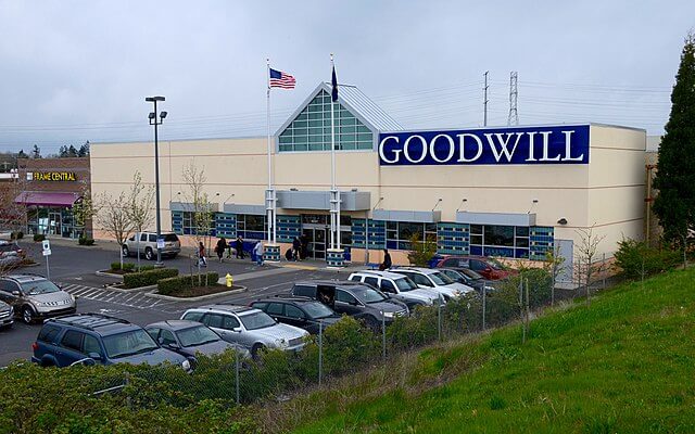 Exterior view of Goodwill Industries retail store / Wikipedia / Steve Morgan

Link: https://en.wikipedia.org/wiki/Goodwill_Industries#/media/File:Cornell_Road_Goodwill_store_-_Beaverton,_Oregon_(2017).jpg