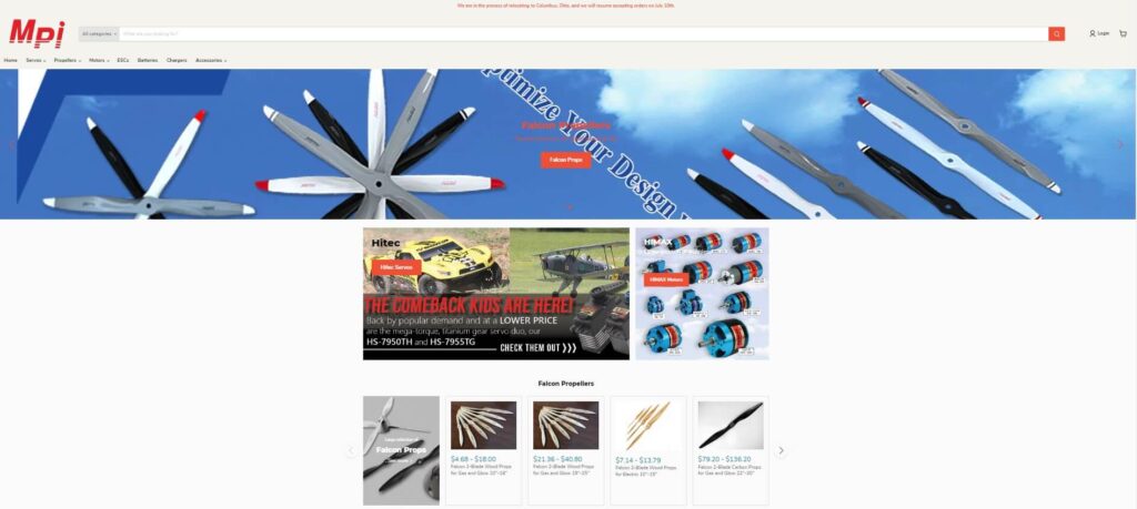 Homepage of Maxx Products website / mpihobby.com