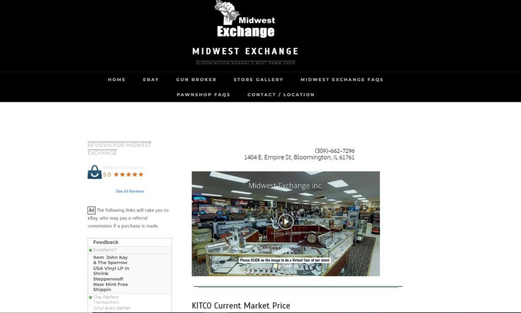 Homepage of Midwest Exchange website / superfastcash.com