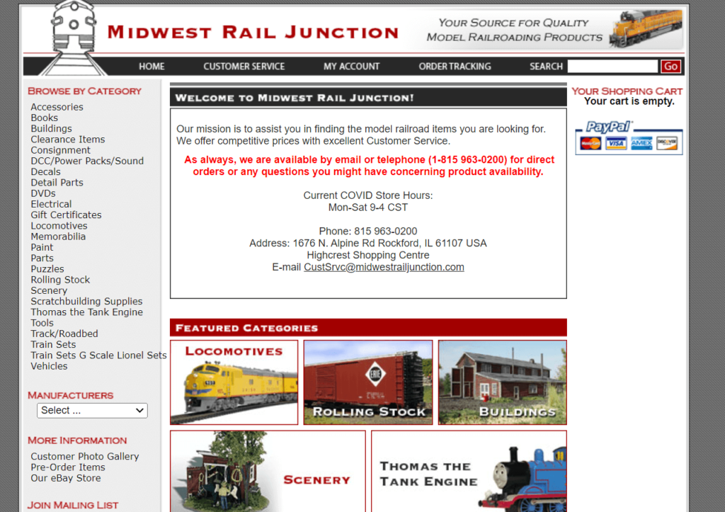 Homepage of Midwest Rail Junction website / midwestrailjunction.com
