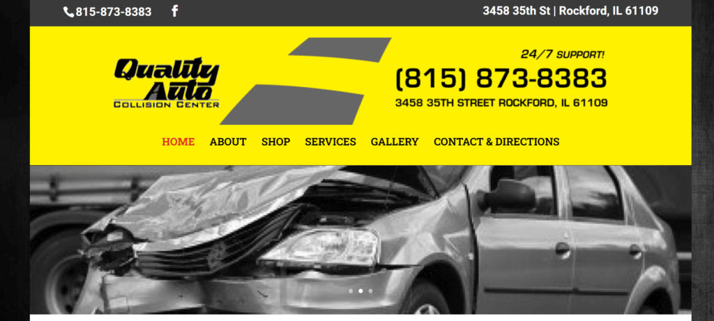 Quality Auto Collision Center website / qualityautorockford.com