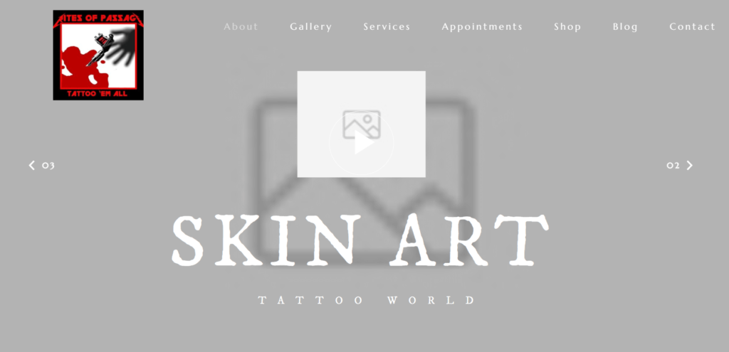 Rites of Passage Tattoo & Body Art website / ritesofpassagetatto.com