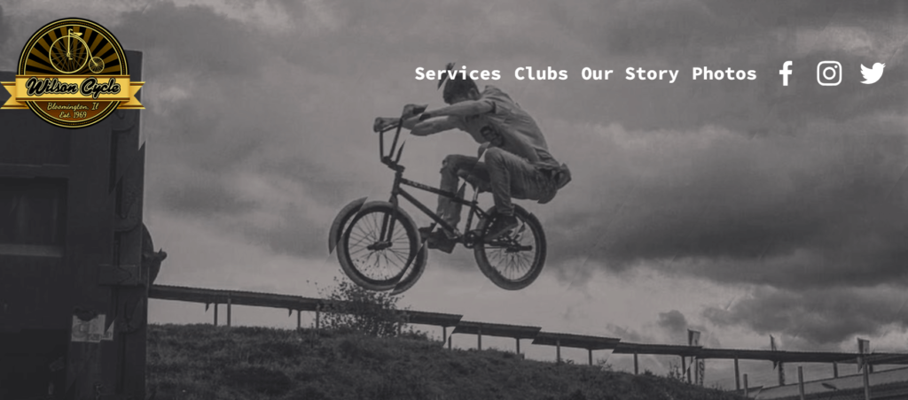Homepage of Wilson Cycle & Service website / wilsoncycle.com