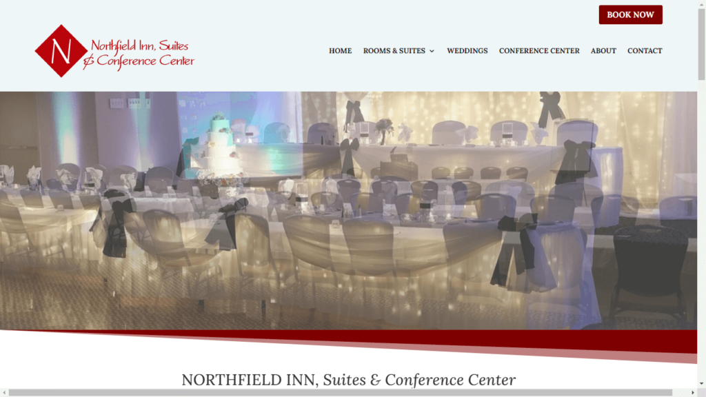 Homepage of Northfield Inn Suites and Conference Center's website / northfieldinn.com