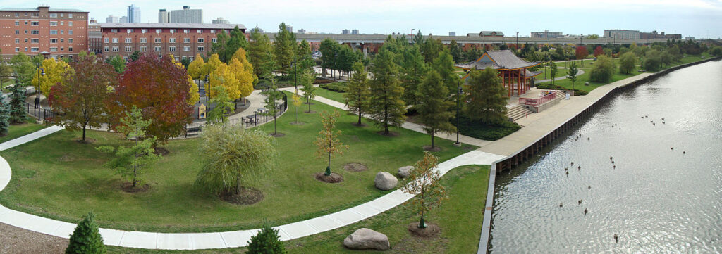 Ping Tom Memorial Park 
Wikimedia Commons
Link: https://commons.wikimedia.org/wiki/File:Ping_Tom_Memorial_Park_pano.jpg