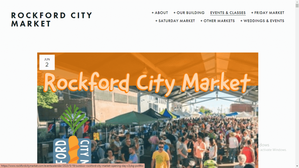 Homepage of Rockford City Market / rockfordcitymarket.com