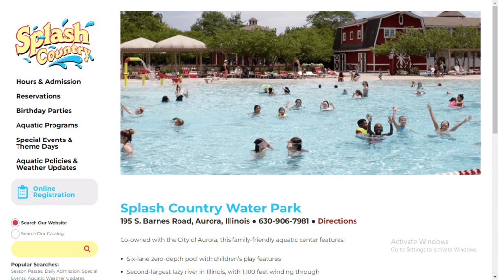Homepage of Splash Country Water Park / splashcountry.info